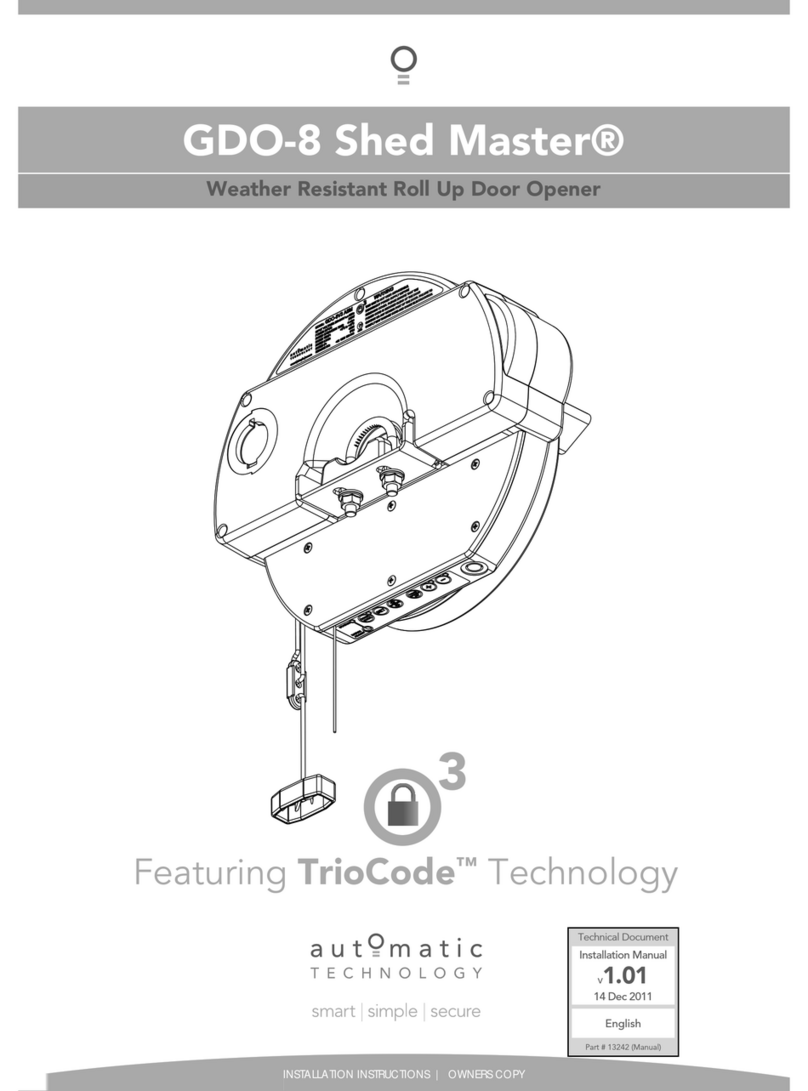 Automatic Technology GDO-8 Shed Master User manual
