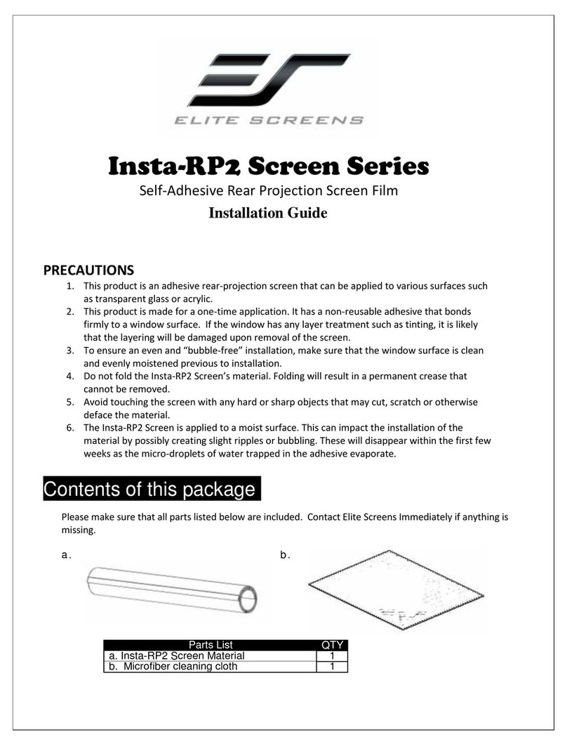 Elite Screens Insta-RP2 Screen Series User manual