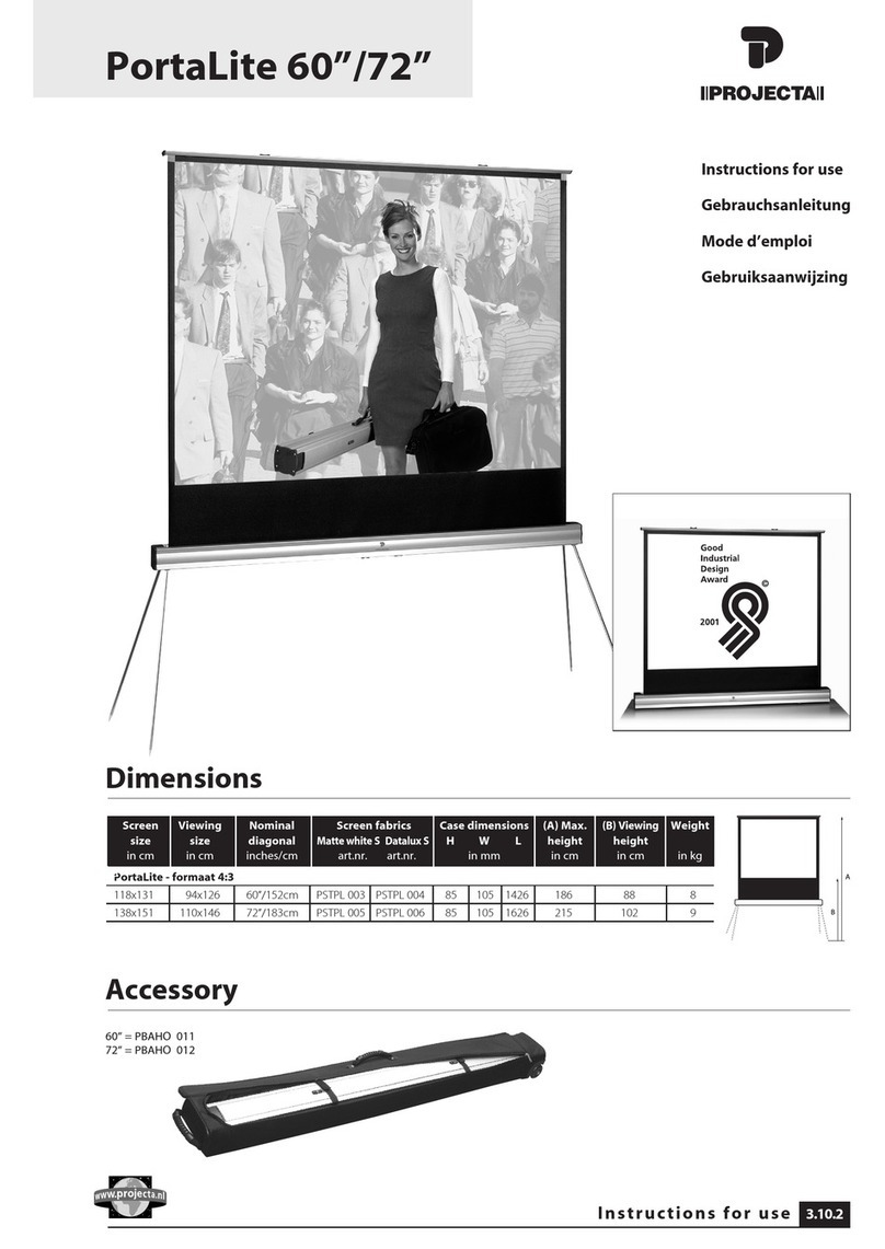 Projecta PortaLite 60” Instructions for use