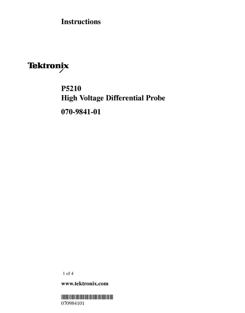 Tektronix P5210 User manual
