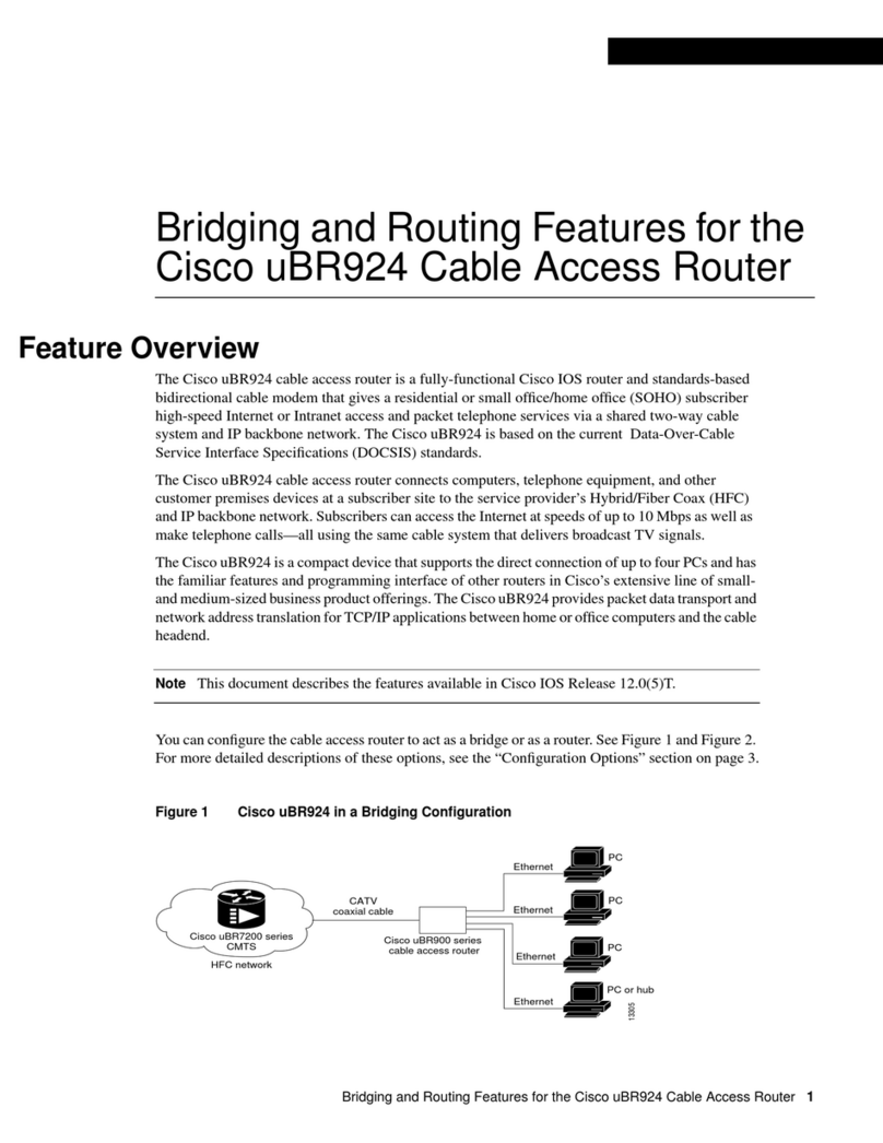 Cisco uBR924 Instruction sheet