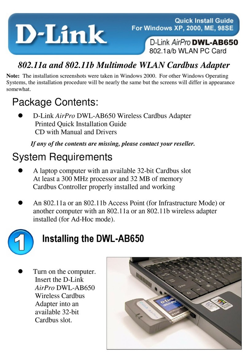 D-Link AirPro DWL-AB650 User manual