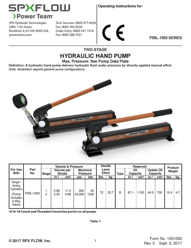 SPX FLOW Power Team P59L-1500 SERIES User manual