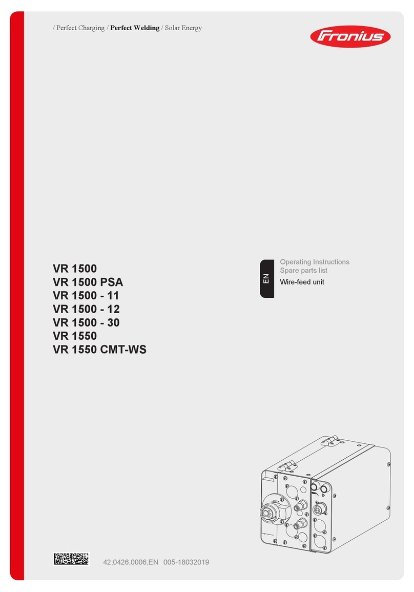 FRO­NIUS VR 1500 operating instructions