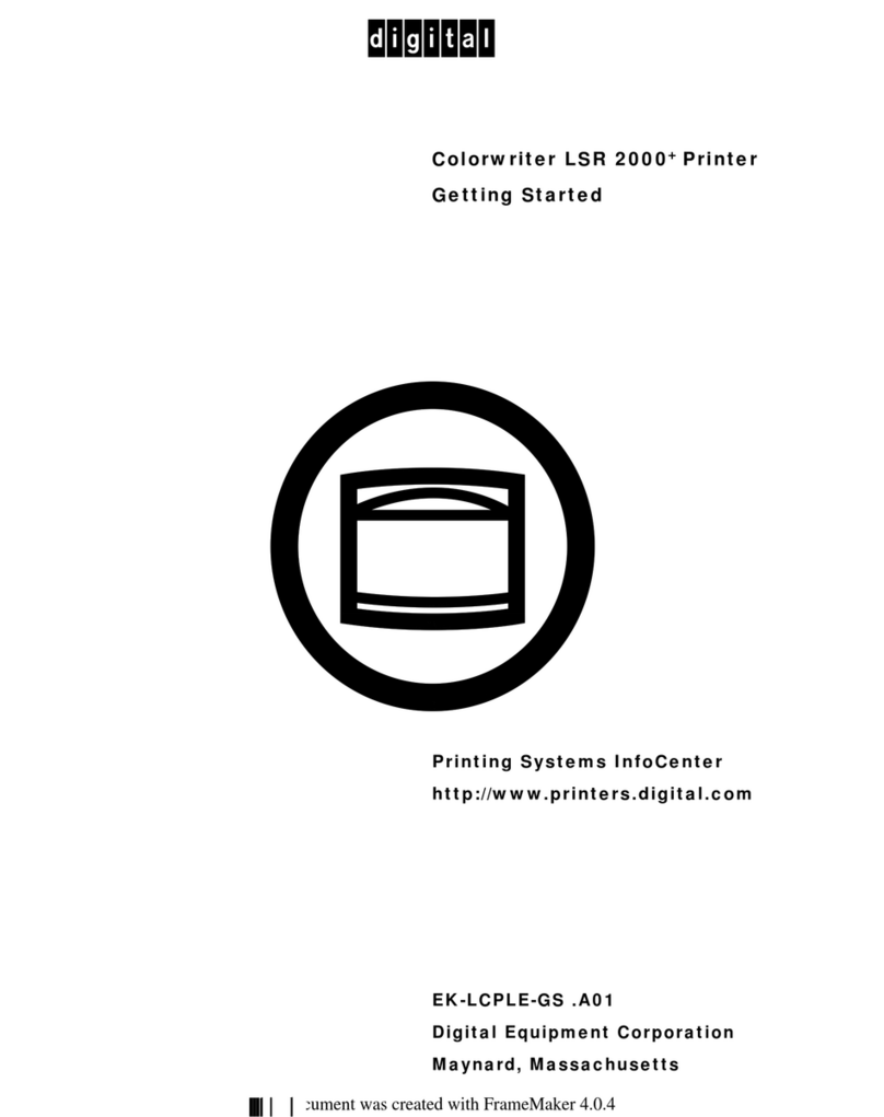 Digital Equipment Colorwriter LSR 2000+ User manual