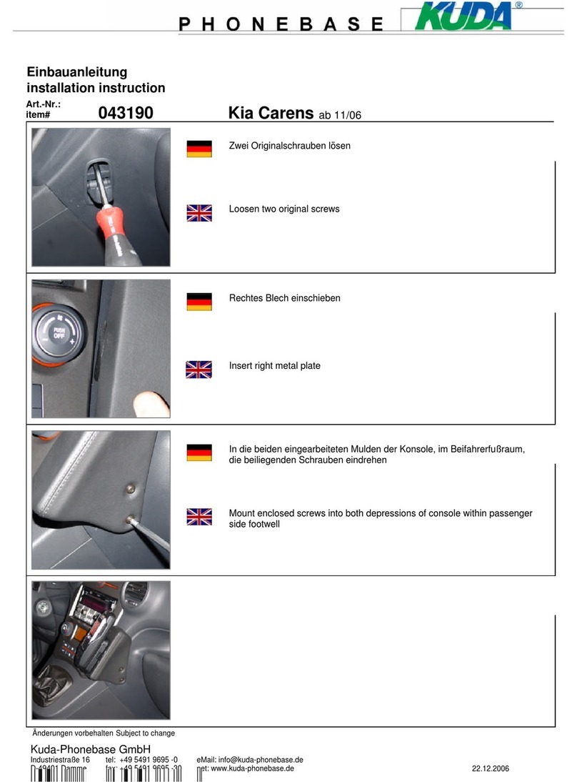 Kuda 043190 installation instructions
