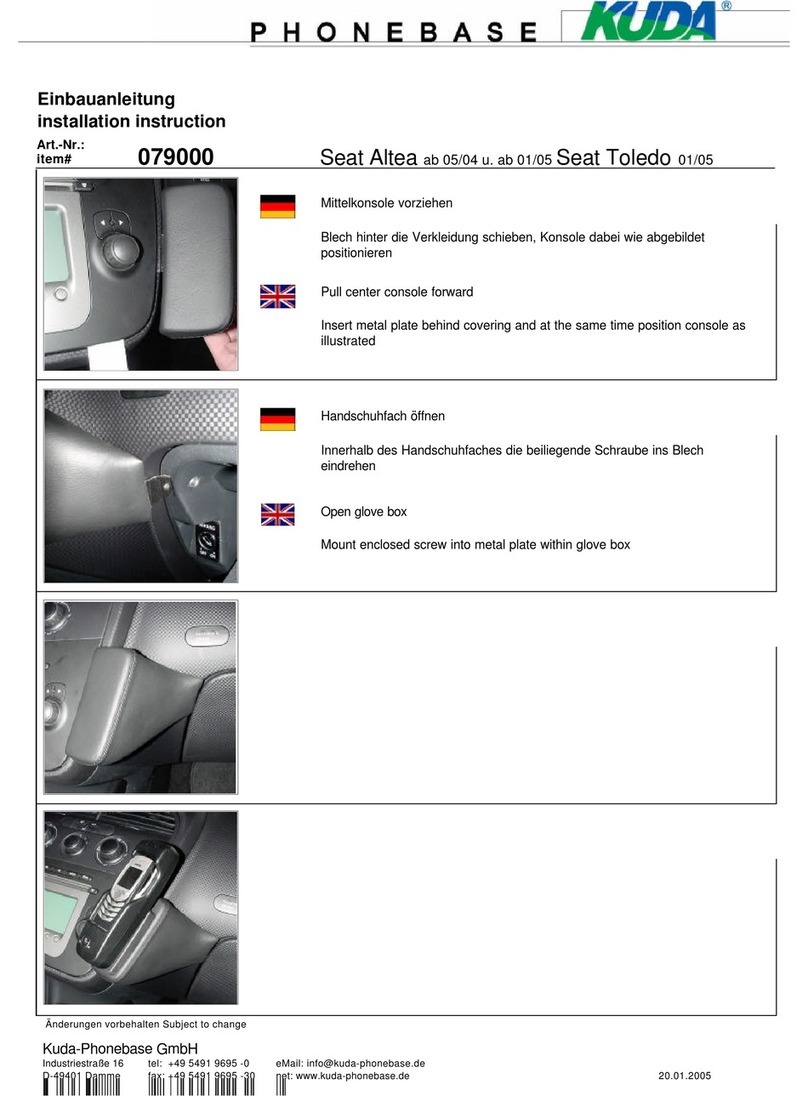 Kuda 079000 Installation instruction