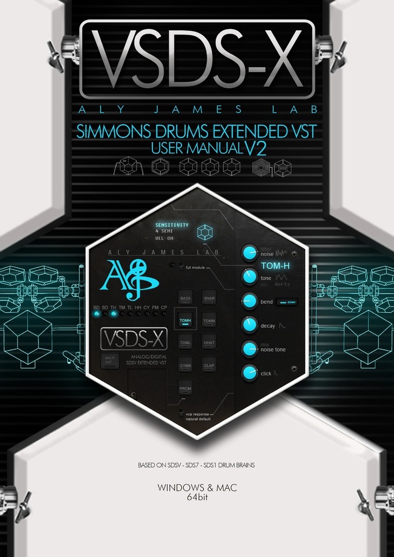Aly James Lab VSDS-X SIMMONS DRUMS EXTENDED VST user manual