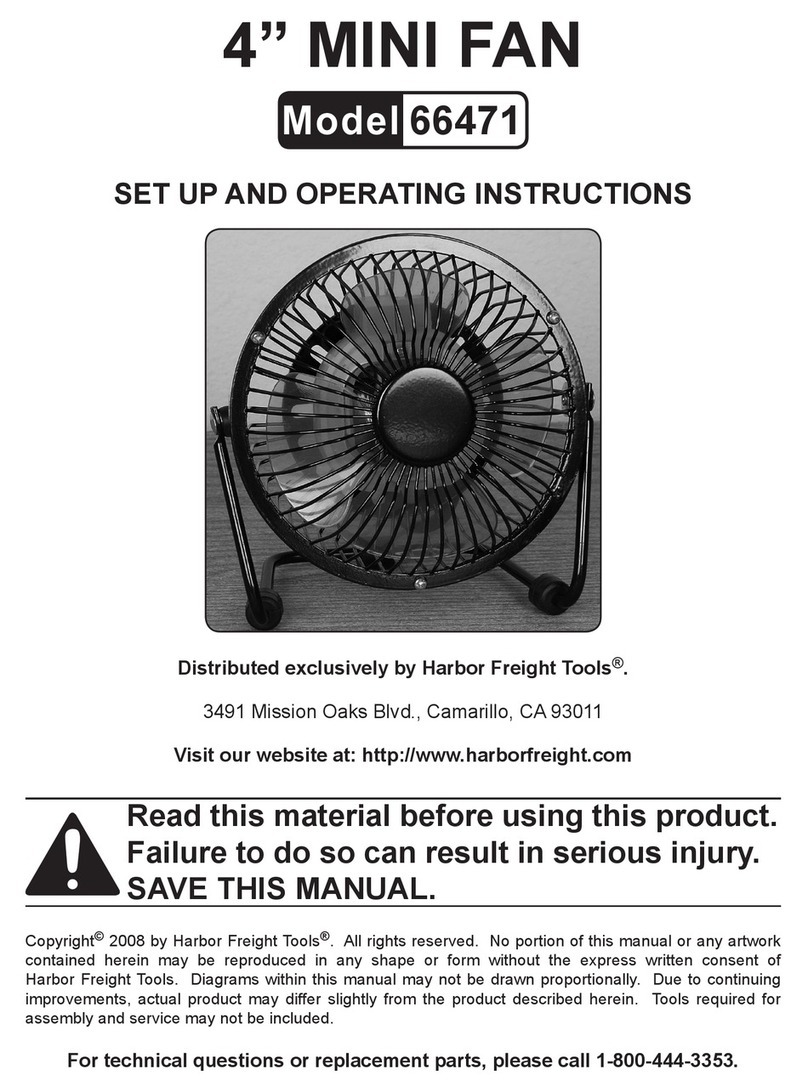 Harbor Freight Tools 66471 Set up and operating instructions
