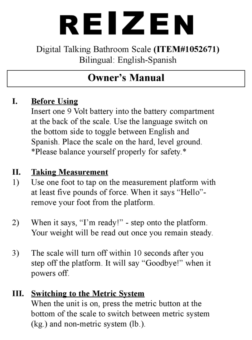 REIZEN 1052671 User manual