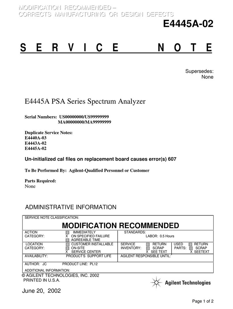 Agilent Technologies E4445A PSA Series Quick start guide Agilent Technologies E4445A PSA Series Quick start guide