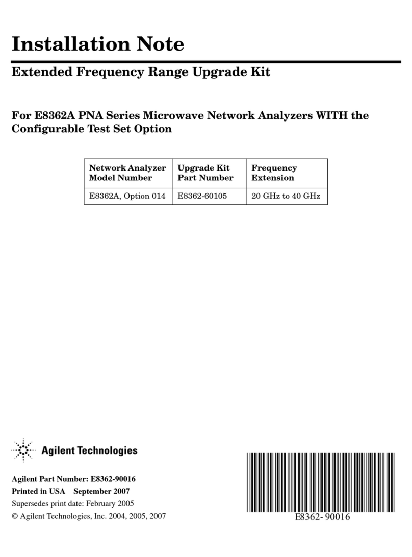 Agilent Technologies E8362A PNA Series Quick start guide Agilent Technologies E8362A PNA Series Quick start guide