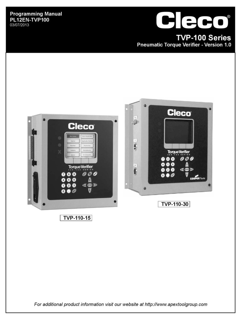 Cleco TVP-100 Series Programming manual