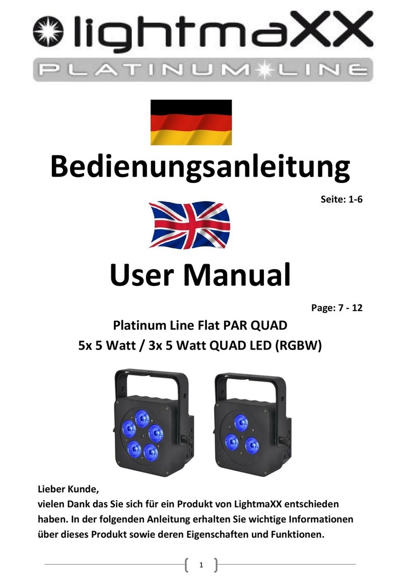 Lightmaxx Platinum Flat PAR QUAD 3x5W RGBW user manual Lightmaxx Platinum Flat PAR QUAD 3x5W RGBW user manual