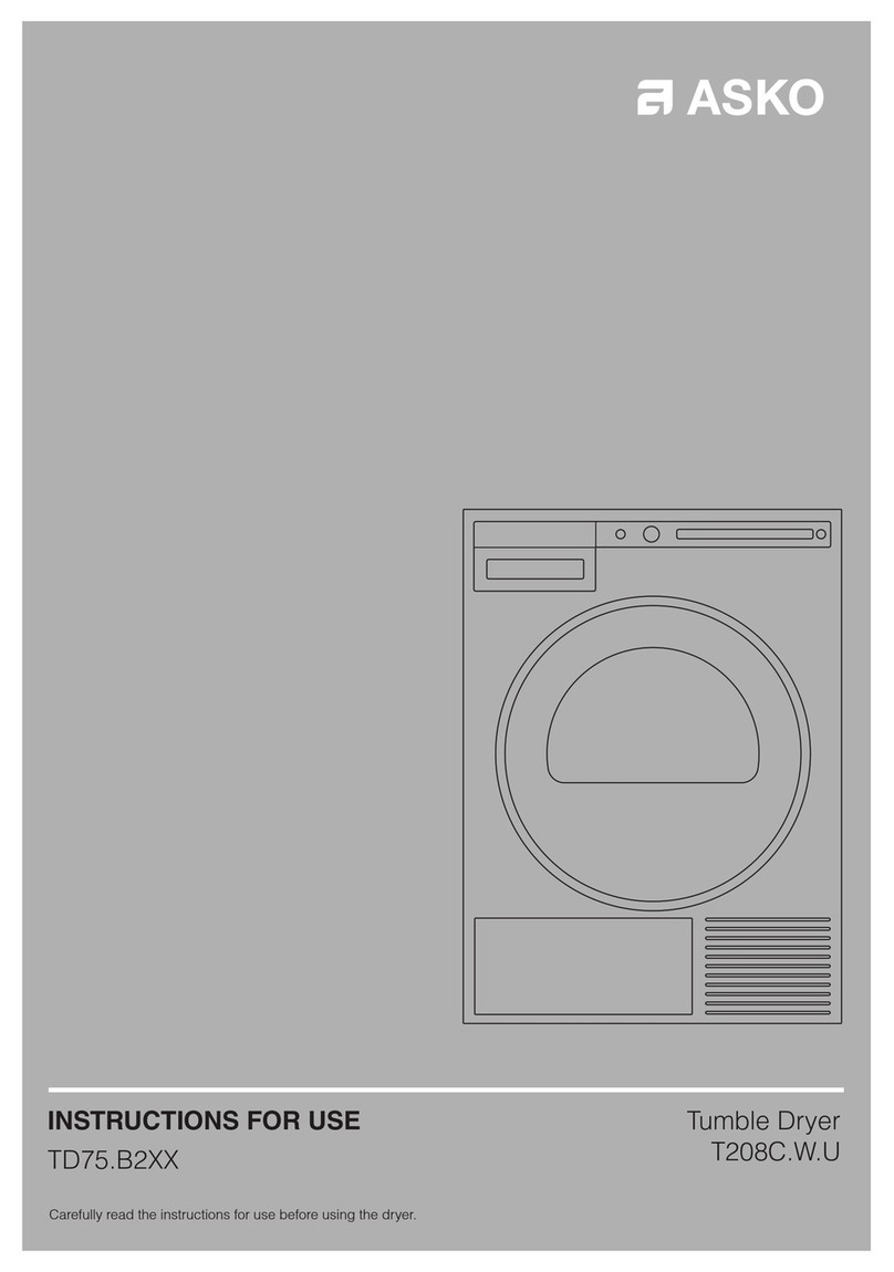 Asko TD75.B2 Series User manual