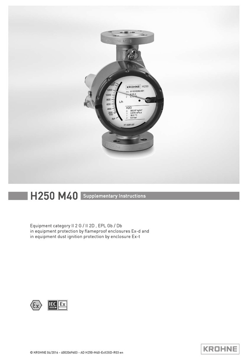KROHNE H250 M40 Series Supplementary instructions