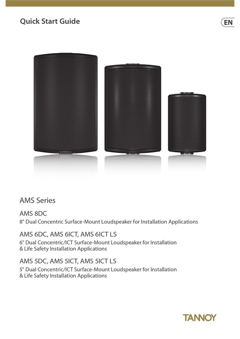 Tannoy AMS 8DC quick start guide