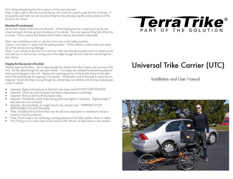 TerraTrike Universal Trike Carrier Installation and user manual