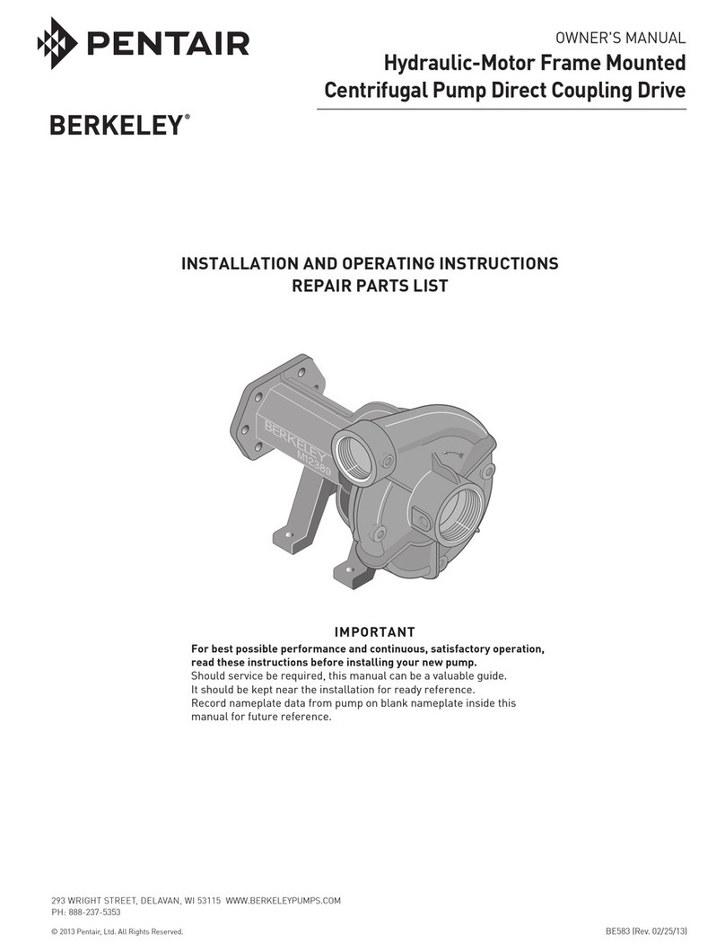 Pentair Berkeley B81205 owner's manual