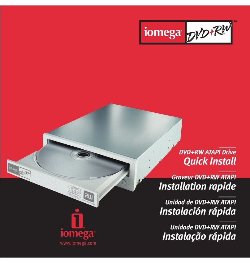 Iomega DVD+RW ATAPI Drive Quick install