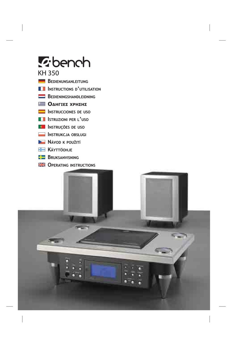 Bench KH 350 operating instructions