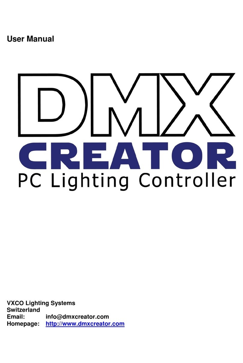VXCO Lighting Systems DMXCreator512MK2 User manual