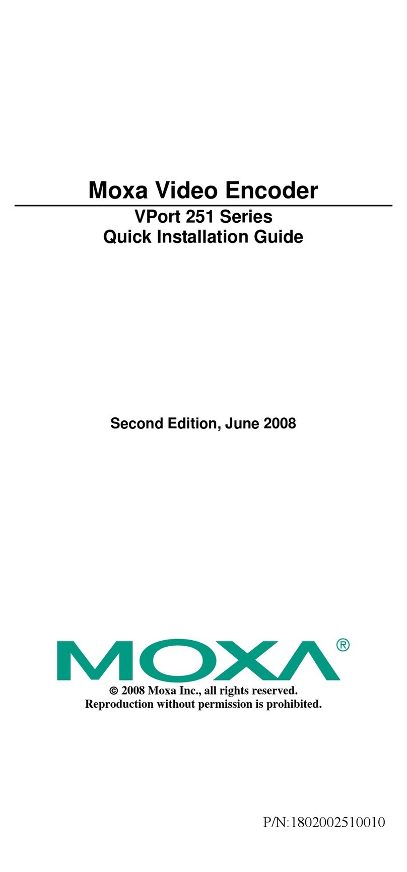 Moxa Technologies VPort 251 Series User manual