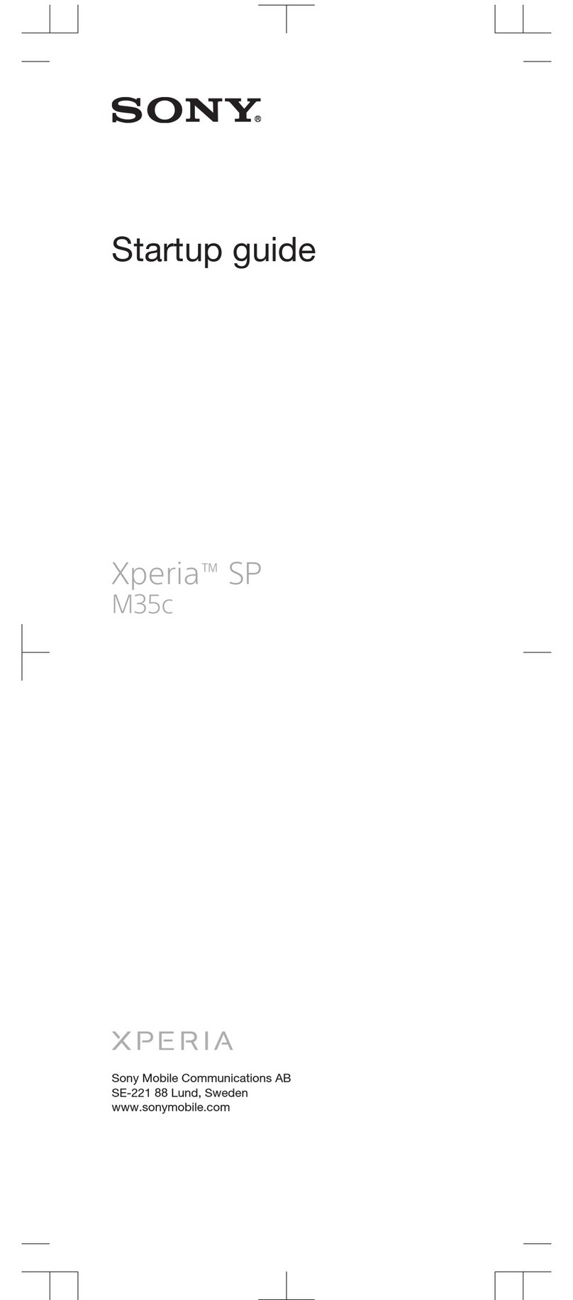 Sony Xperia SP M35c User guide