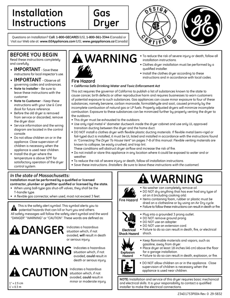 GE GTDL740EDWW User manual