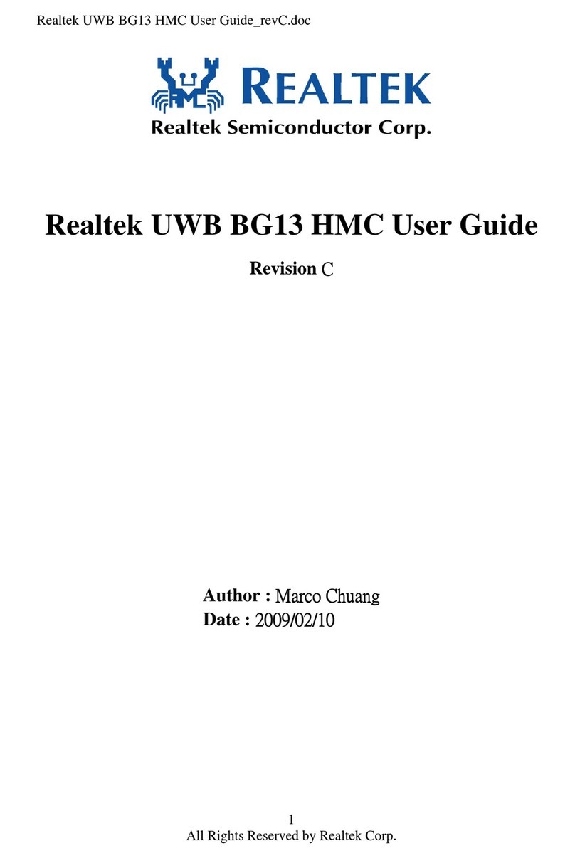 Realtek UWB BG13 HMC User manual Realtek UWB BG13 HMC User manual