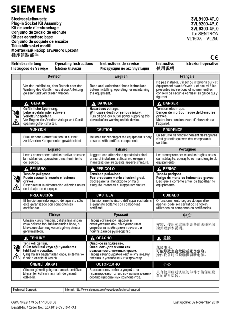 Siemens 3VL9100-4PA Series User manual