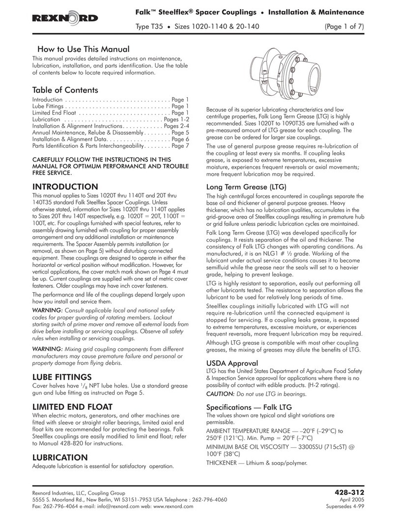 FALK Steelflex T35 series Maintenance and service guide