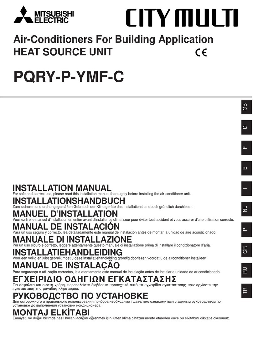 Mitsubishi Electric CITY MULTI PQRY-P-YMF-C Series User manual