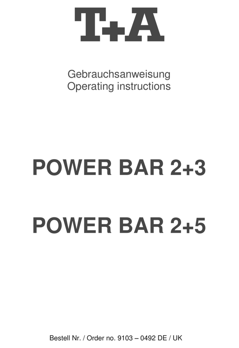 T+A Elektroakustik POWER BAR 2+3 operating instructions