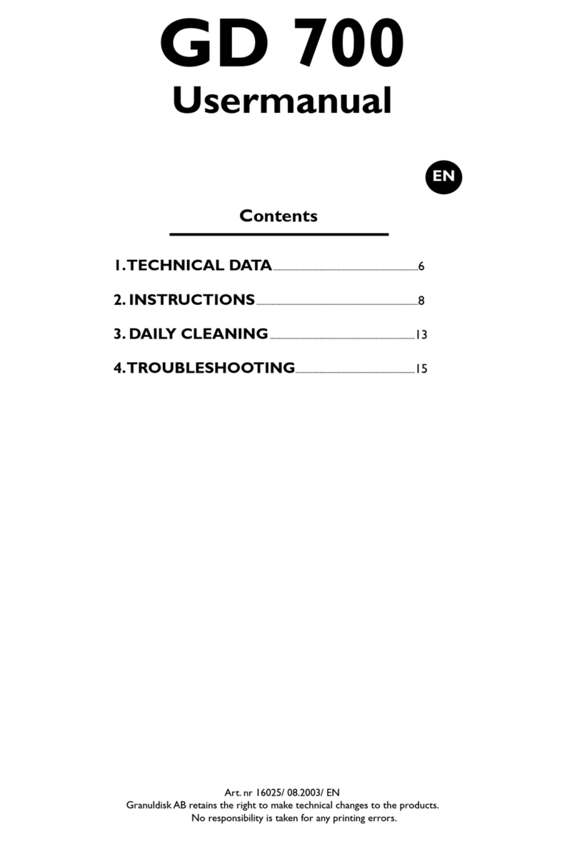 GRANULDISK GD 700 User manual