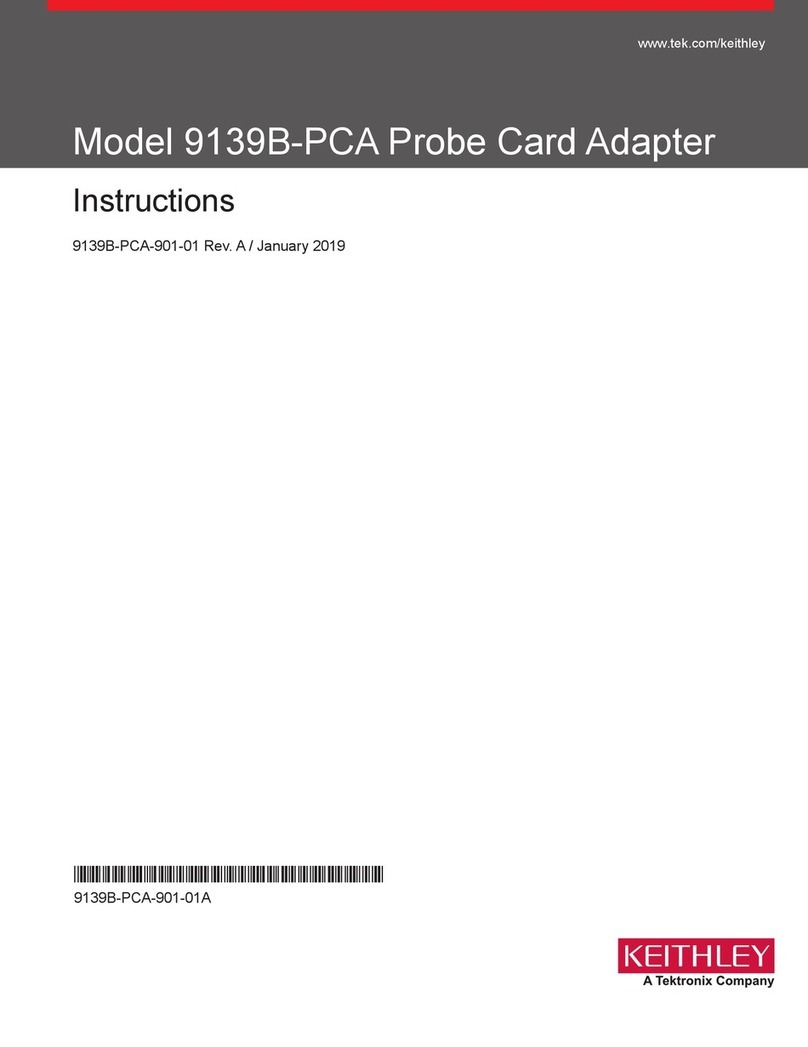 Keithley 9139B-PCA User manual