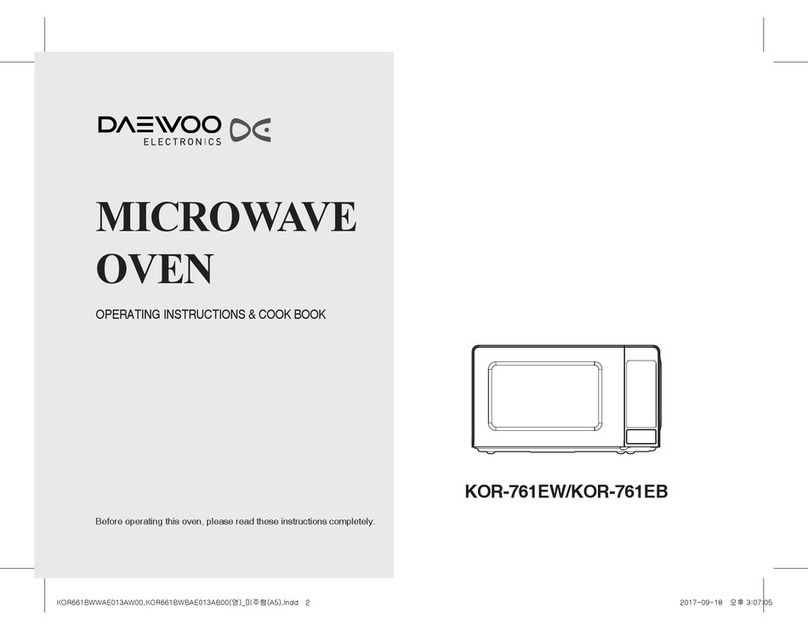 Daewoo KOR-761EW Operating instructions & cook book
