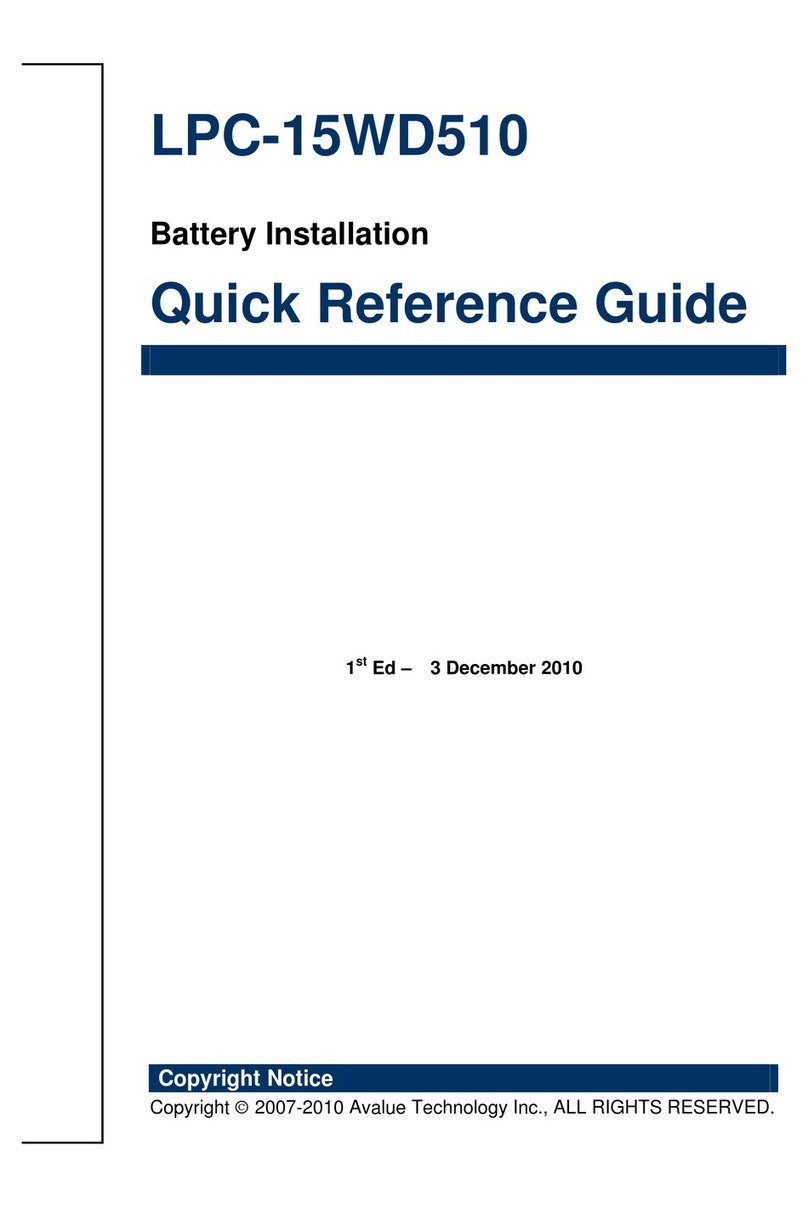 Avalue Technology LPC-15WD510 User manual