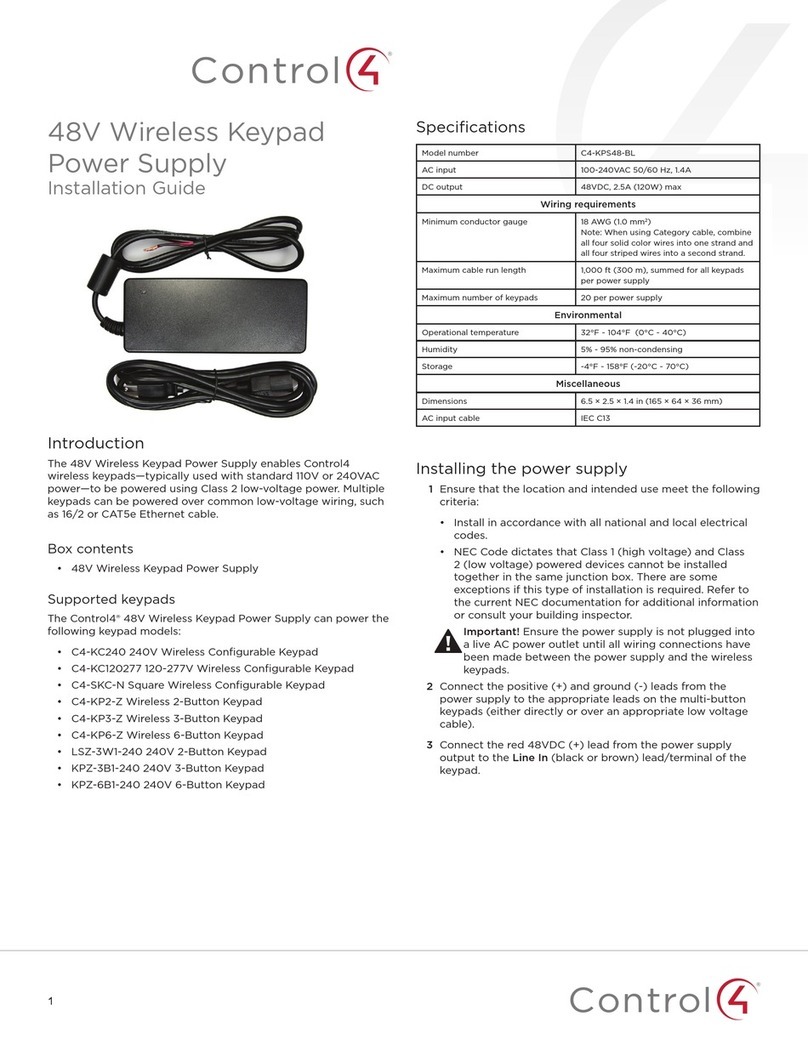 Contro l4 C4-KPS48-BL installation guide