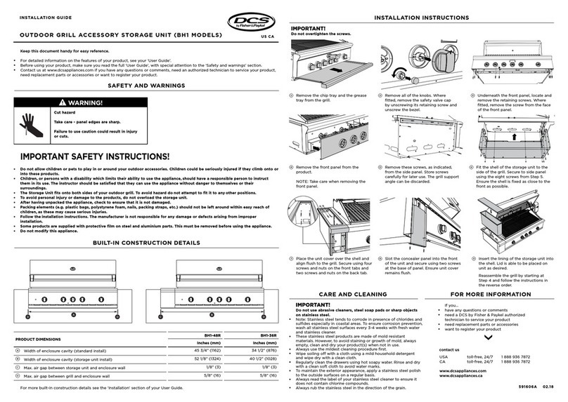 DCS BH1 series installation guide