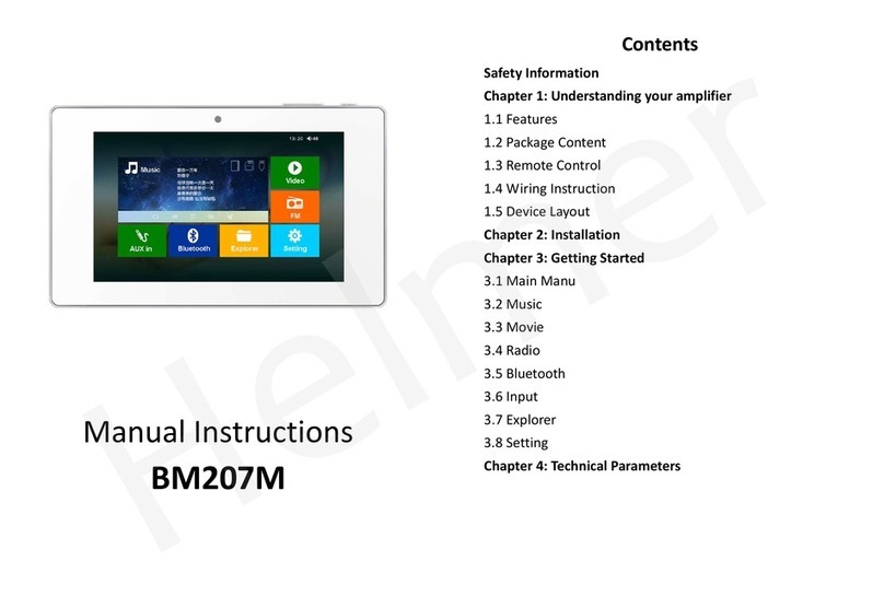 Helmer BM207M Getting started