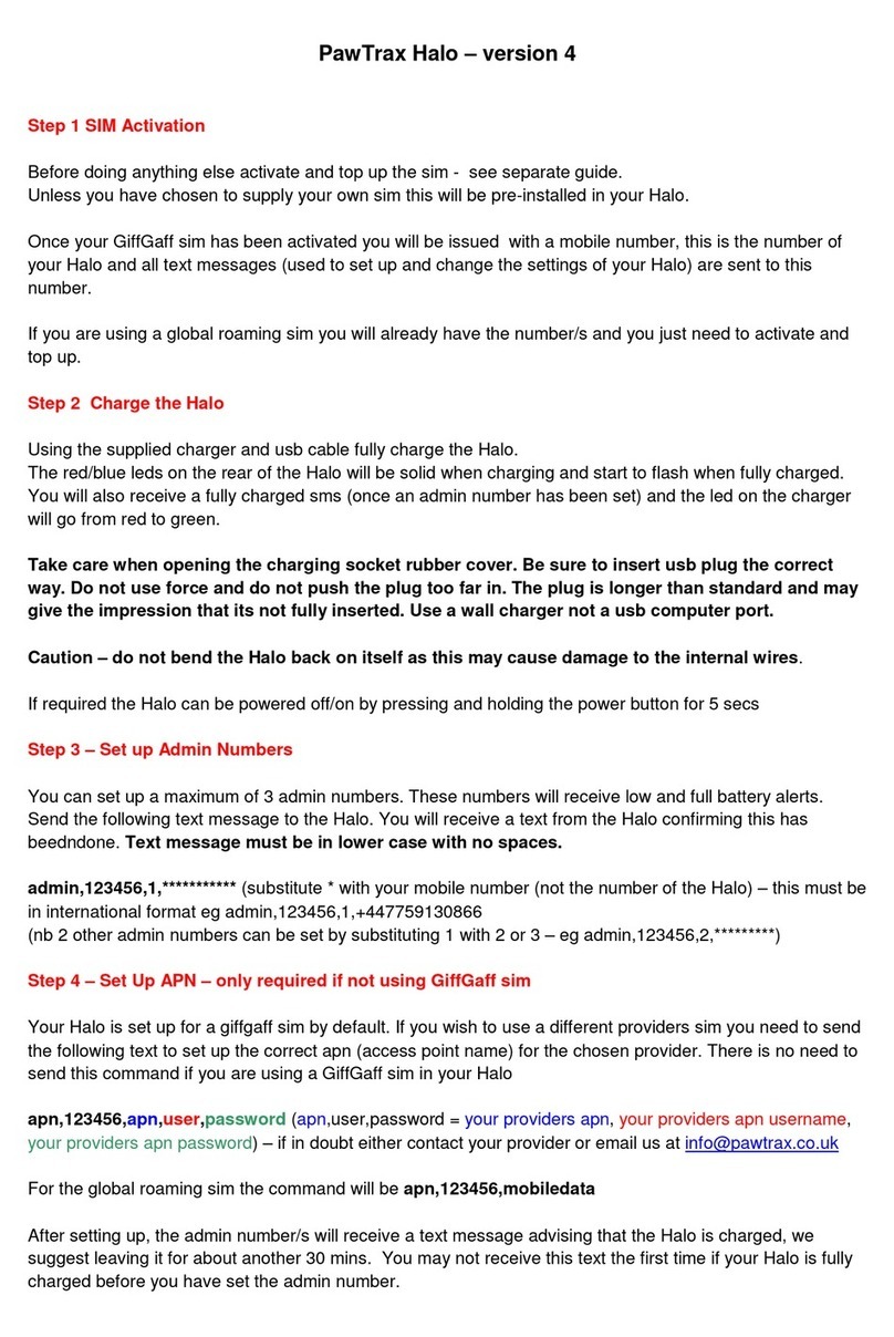 PawTrax Halo manual