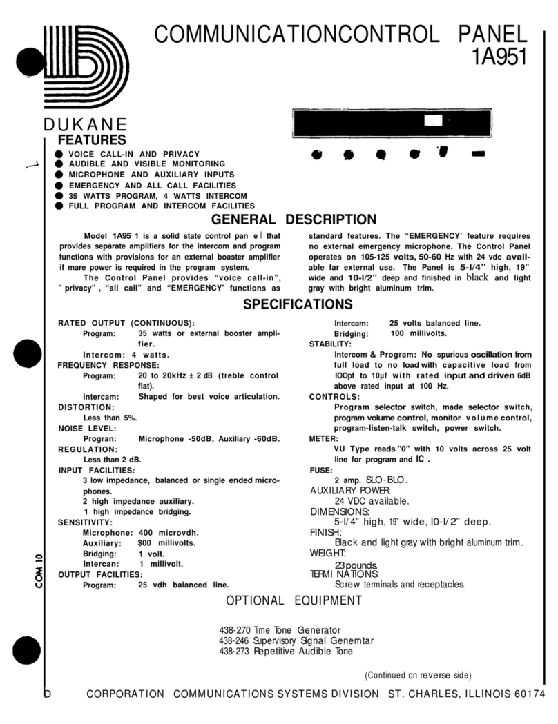 Dukane 1A951 manual