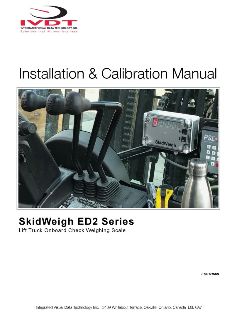 Integrated Visual Data Technology Inc. SkidWeigh ED2 Series Use and care manual