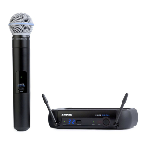 Shure PGXD Series quick start guide