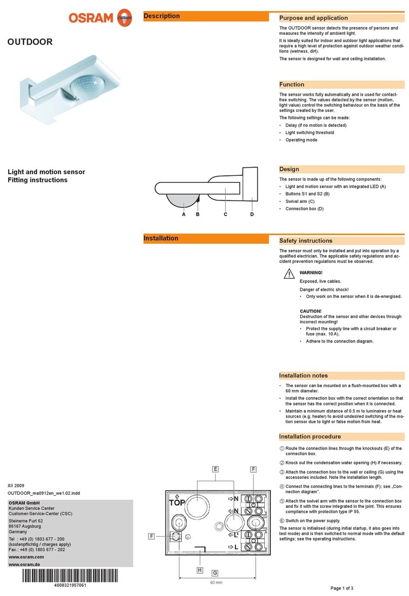 Osram Outdoor Fitting instructions