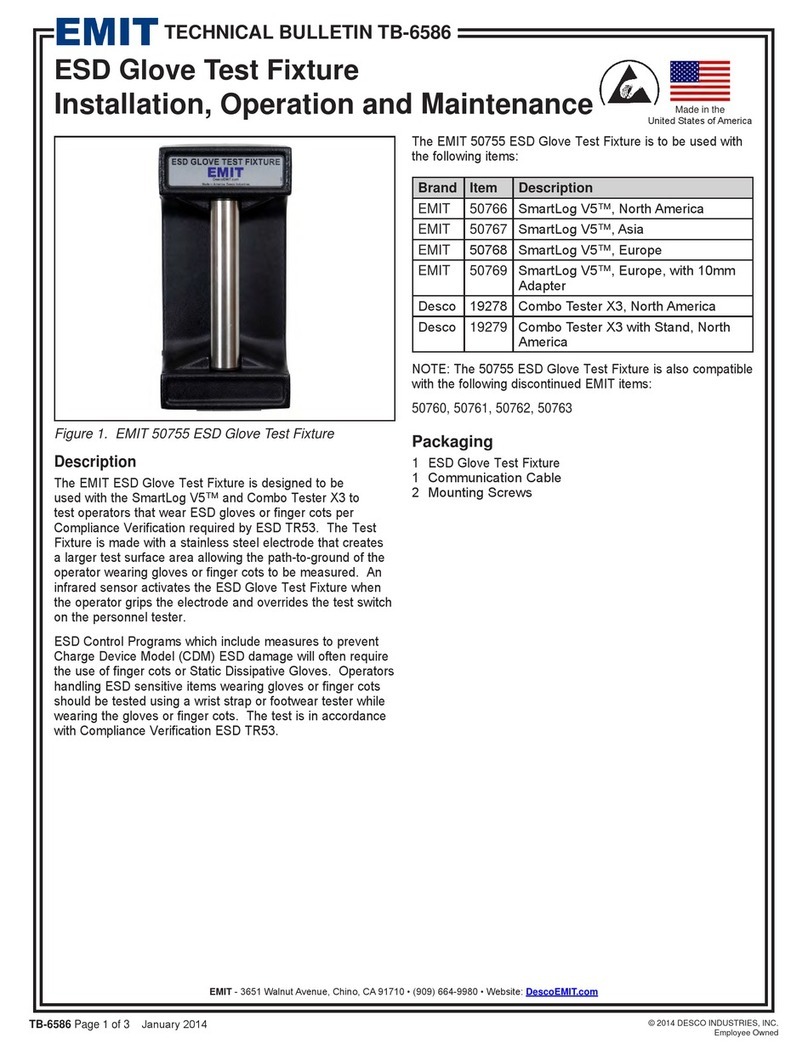EMIT ESD Glove Test Fixture Installation and operating instructions
