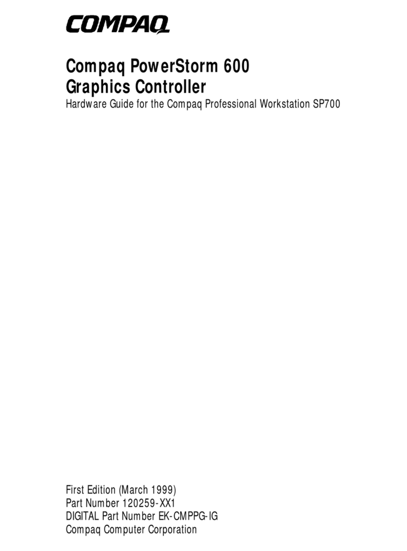 Compaq PowerStorm 600 Installation instructions