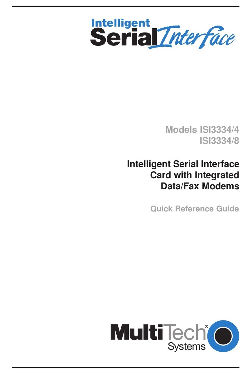 Multitech MultiModemISI ISI3334/4 Quick reference guide