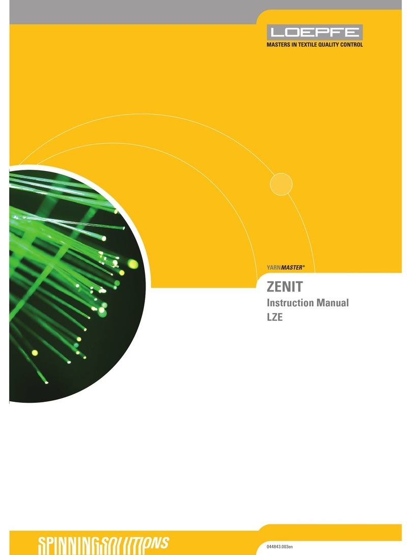 Loepfe YarnMaster Zenit User manual Loepfe YarnMaster Zenit User manual